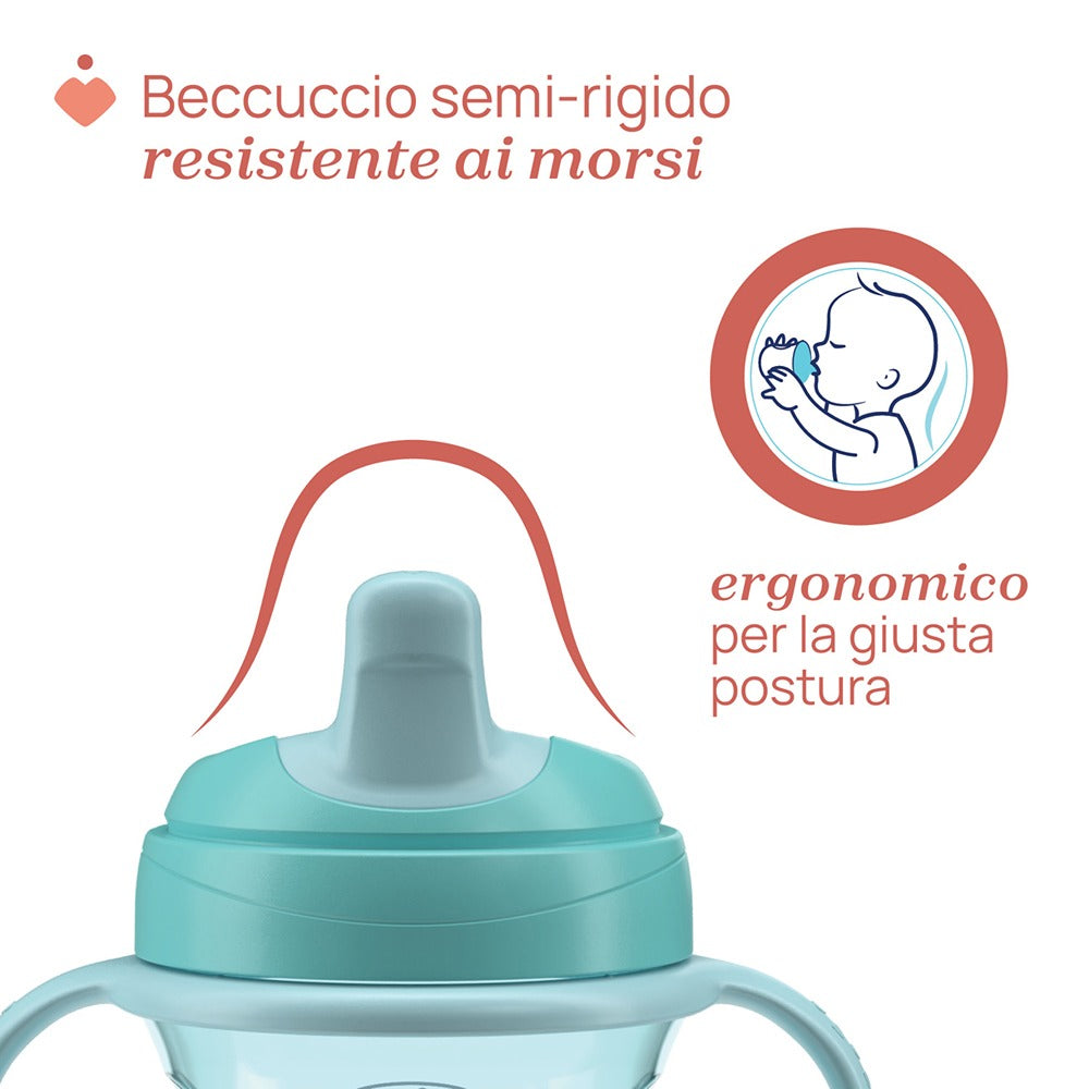 Chicco Tazza Training Antigoccia Con Manici Removibili Azzurra 6+ Mesi