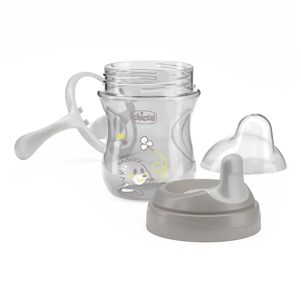 Chicco Tazza Training Antigoccia Con Manici Removibili Grigia 6+ Mesi