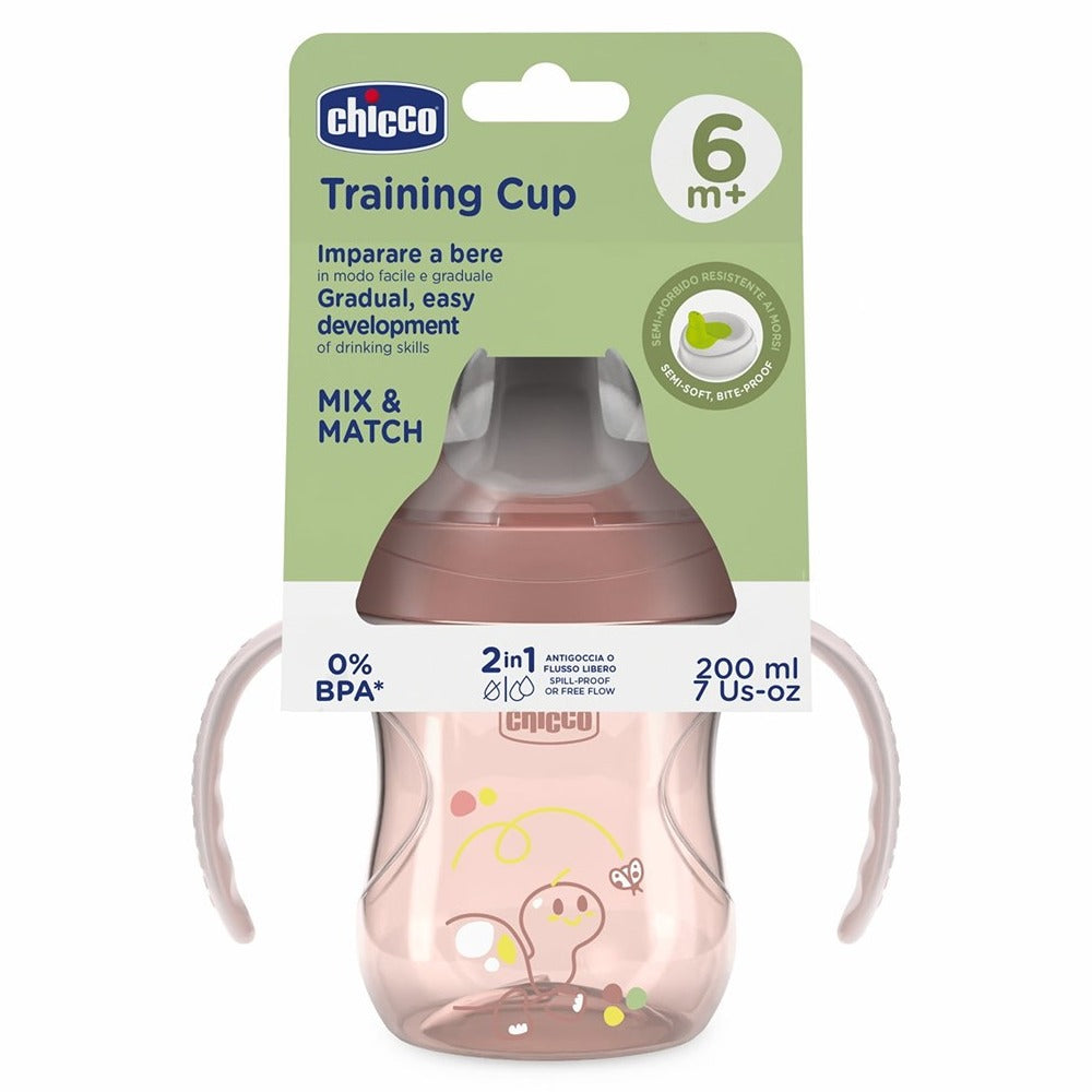 Chicco Tazza Training Antigoccia Con Manici Removibili Rosa 6+ Mesi