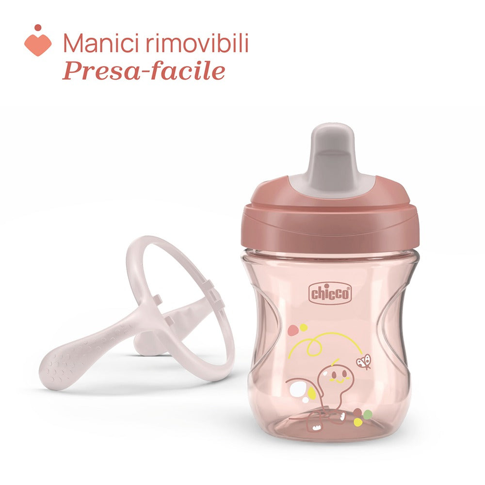 Chicco Tazza Training Antigoccia Con Manici Removibili Rosa 6+ Mesi