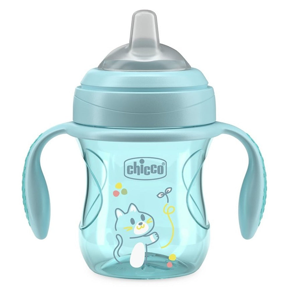 Chicco Tazza Di Transition Antigoccia 200 ml Azzurra 4+ Mesi