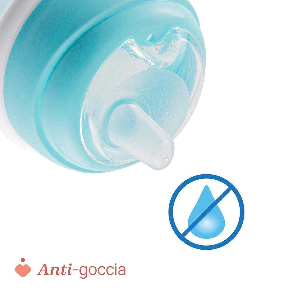 Chicco Tazza Di Transition Antigoccia 200 ml Azzurra 4+ Mesi