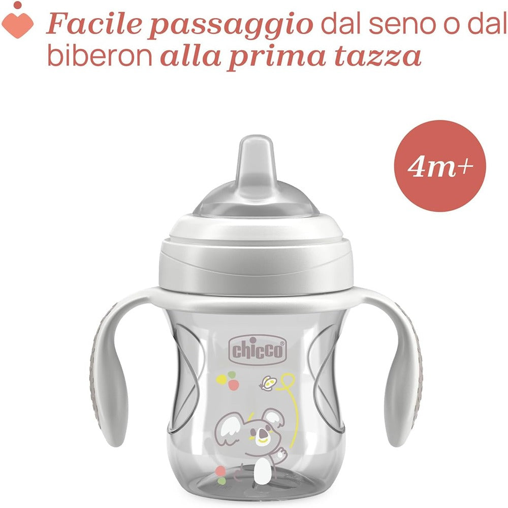 Chicco Tazza Di Transition Antigoccia 200 ml Grigia 4+ Mesi