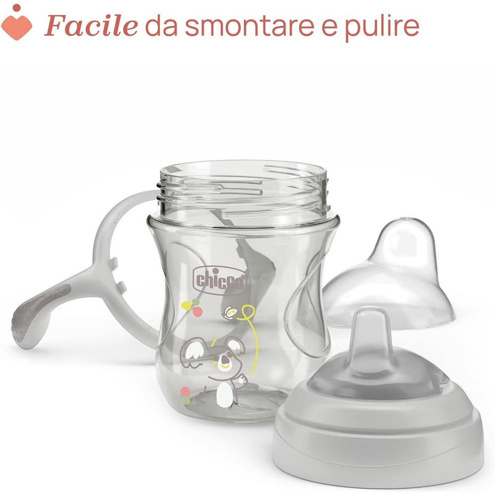 Chicco Tazza Di Transition Antigoccia 200 ml Grigia 4+ Mesi