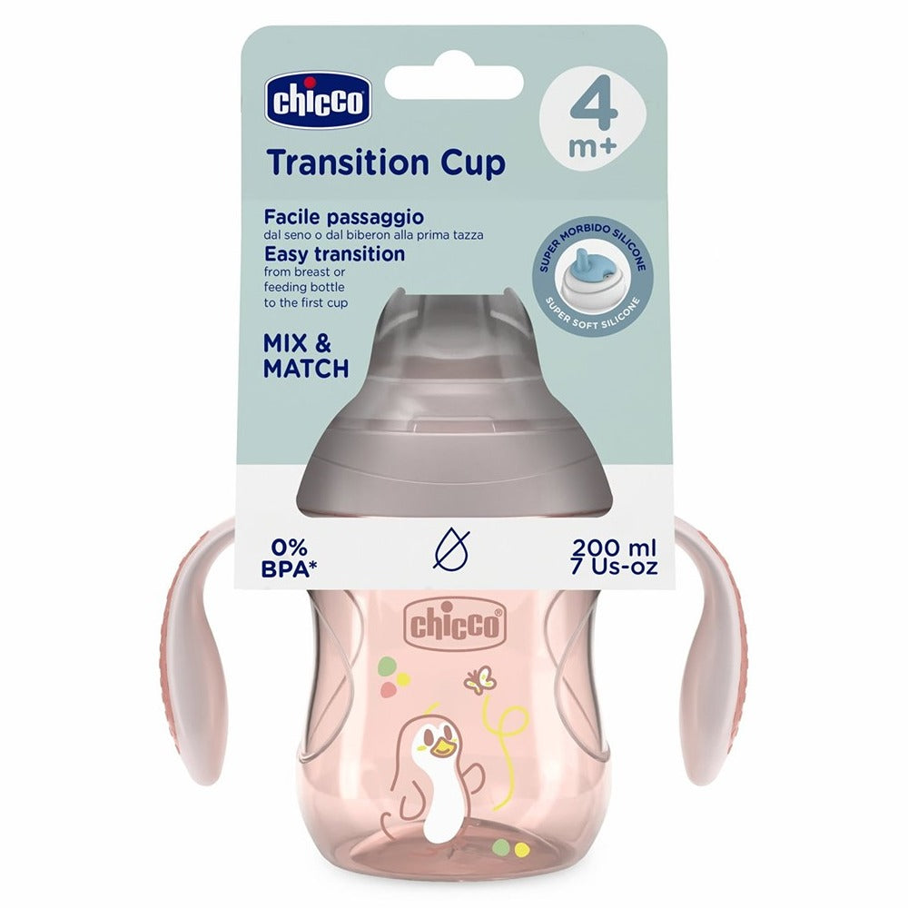 Chicco Tazza Di Transition Antigoccia 200 ml Rosa 4+ Mesi