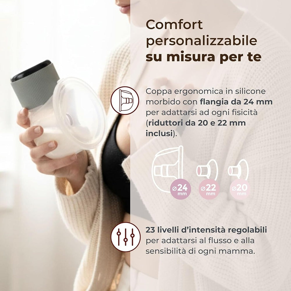 Nuvita Materno Comfort 1260W Tiralatte Elettrico Indossabile Singolo A 3 Fasi
