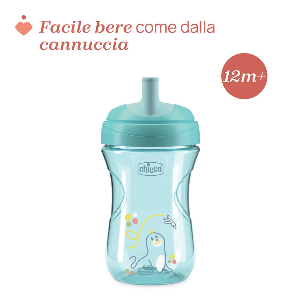 Chicco Tazza Advanced Antigoccia 266 ml Azzurra 12+ Mesi