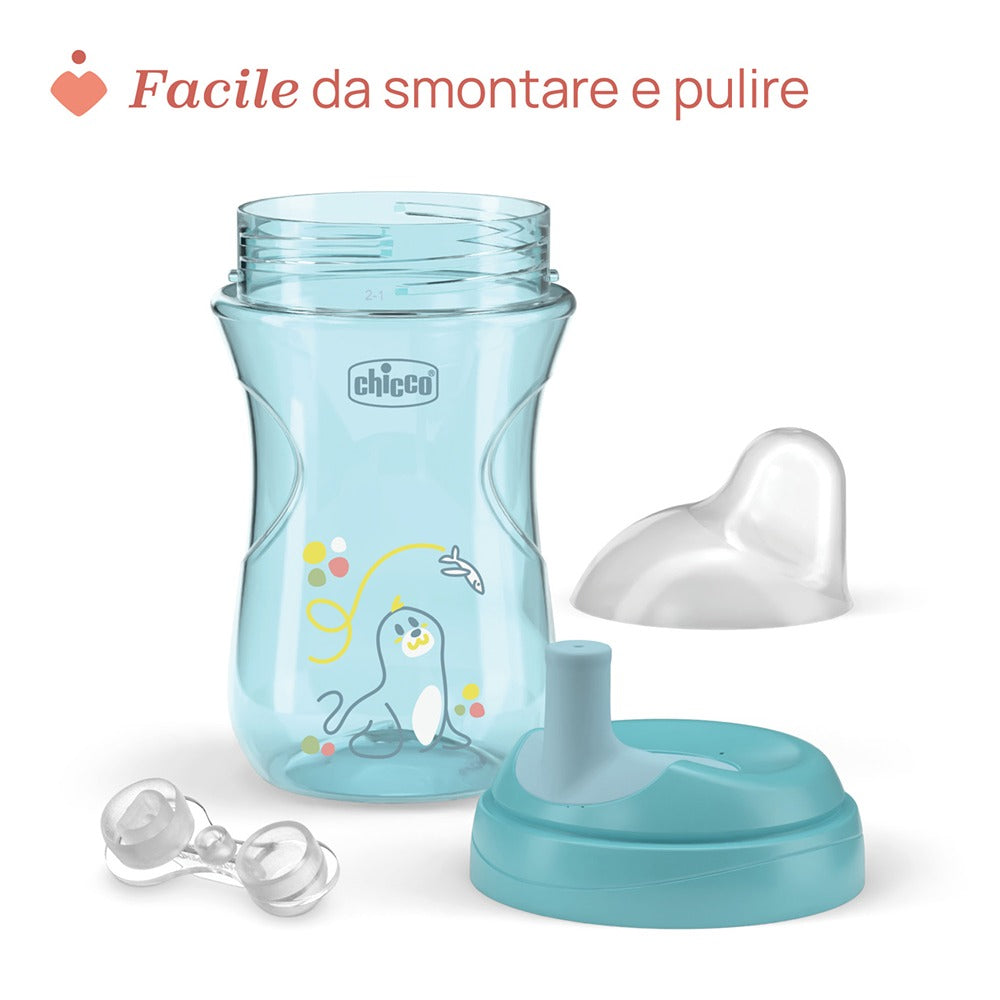 Chicco Tazza Advanced Antigoccia 266 ml Azzurra 12+ Mesi