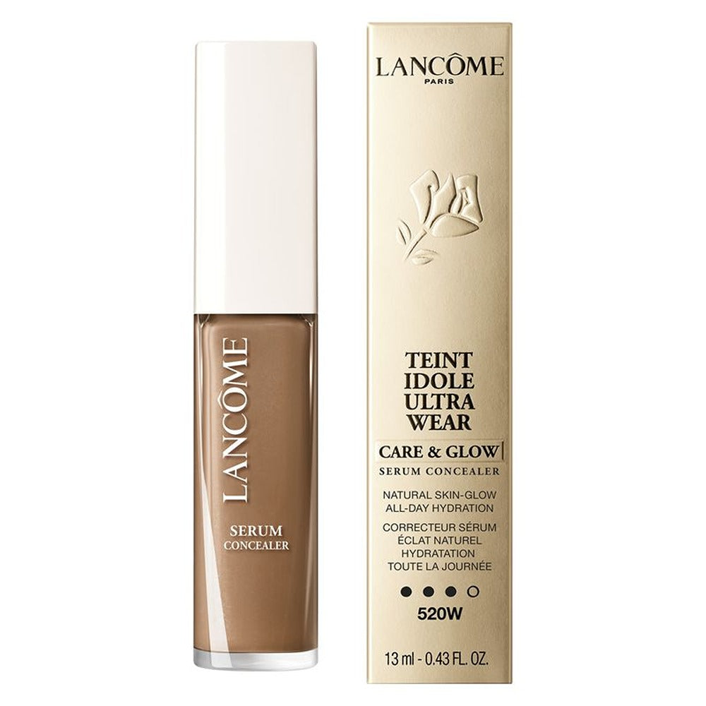 Lancôme Teint Idole Ultra Wear Care&glow Serum Concealer - Correttore con 81% di Siero Idratante Tenuta 24Ore & Effetto Luminosità Naturale