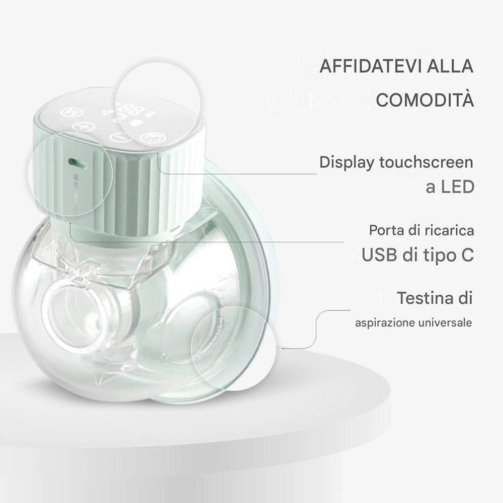 KikkaBoo Tiralatte Elettrico Indossabile Noa Mint