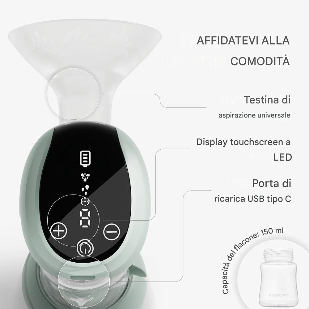 KikkaBoo Tiralatte Elettrico Integrato Leia Plus