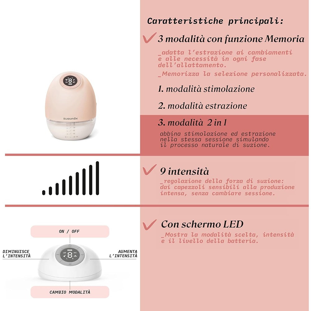 Suavinex Tiralatte Elettrico A Mani Libere