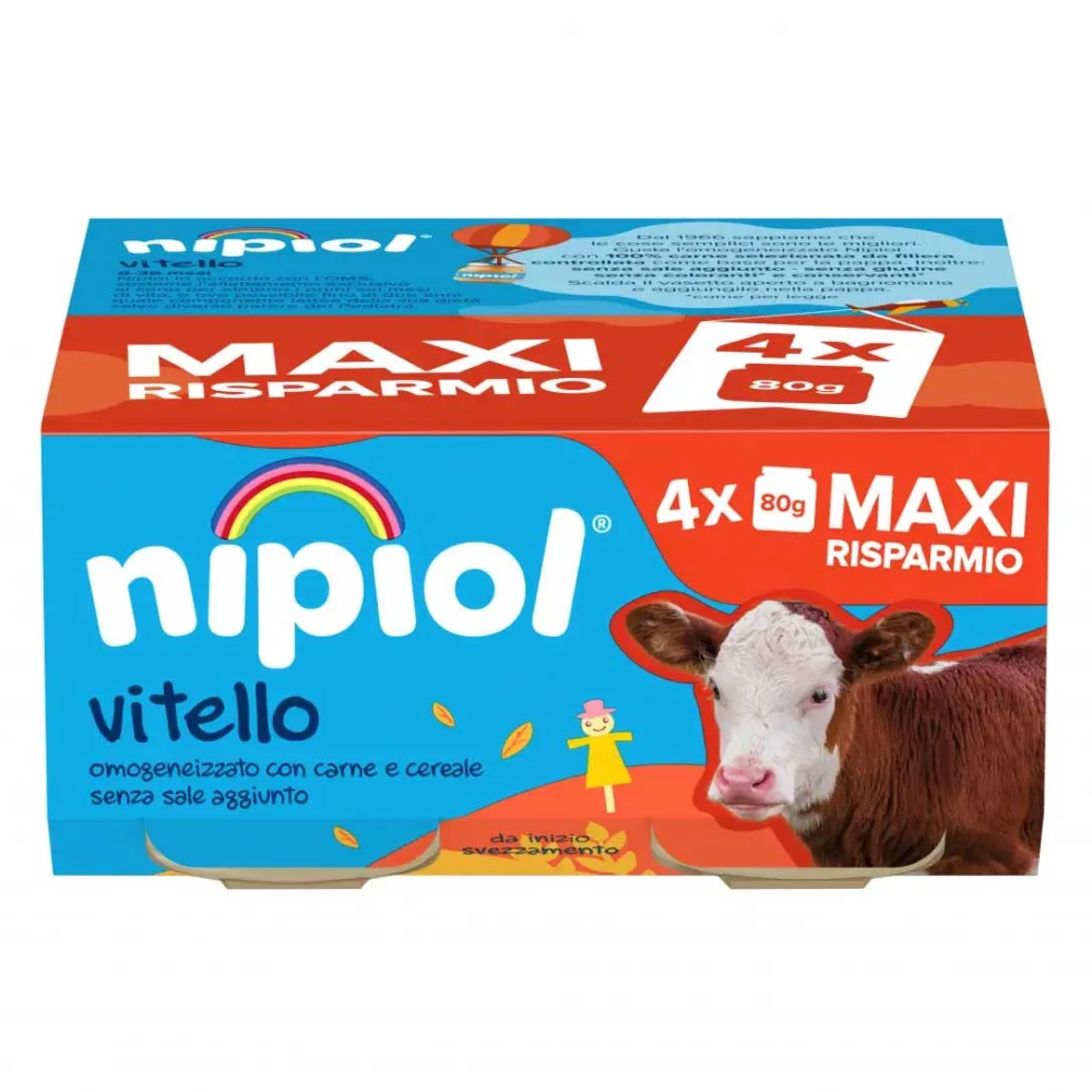 Nipiol Omogeneizzato Vitello 4x80 gr