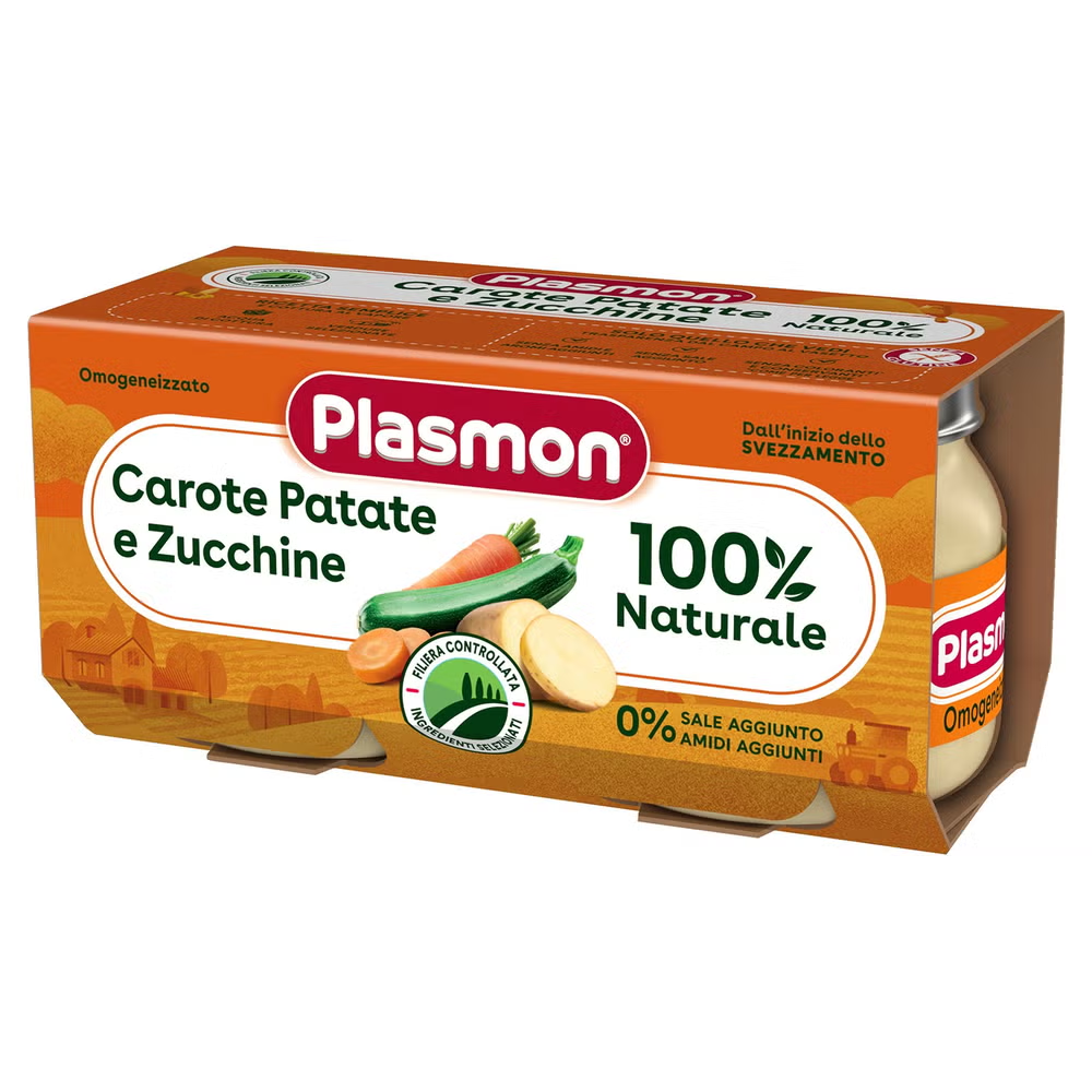 Plasmon Omogeneizzato Verdura Carote Patate Zucchine 2x80 gr