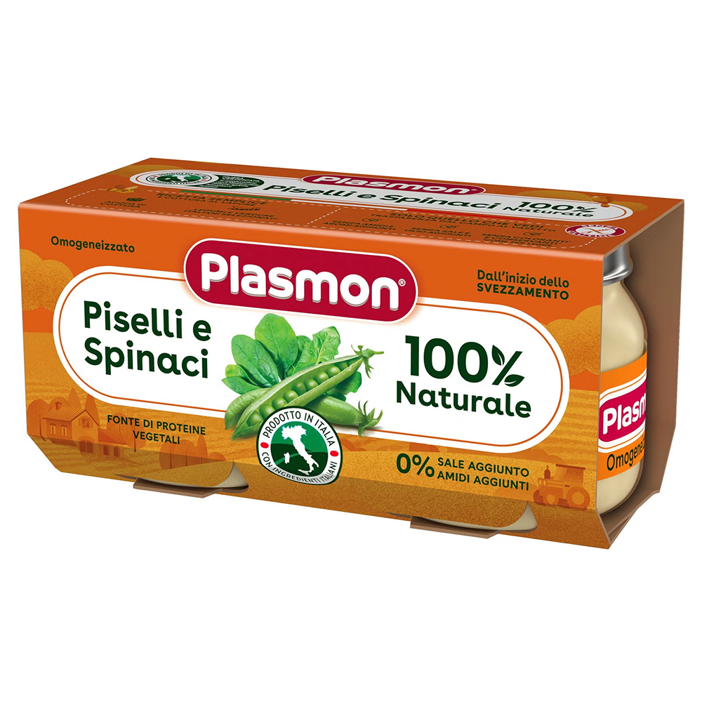 Plasmon Omogeneizzato Piselli E Spinaci 2x80 gr