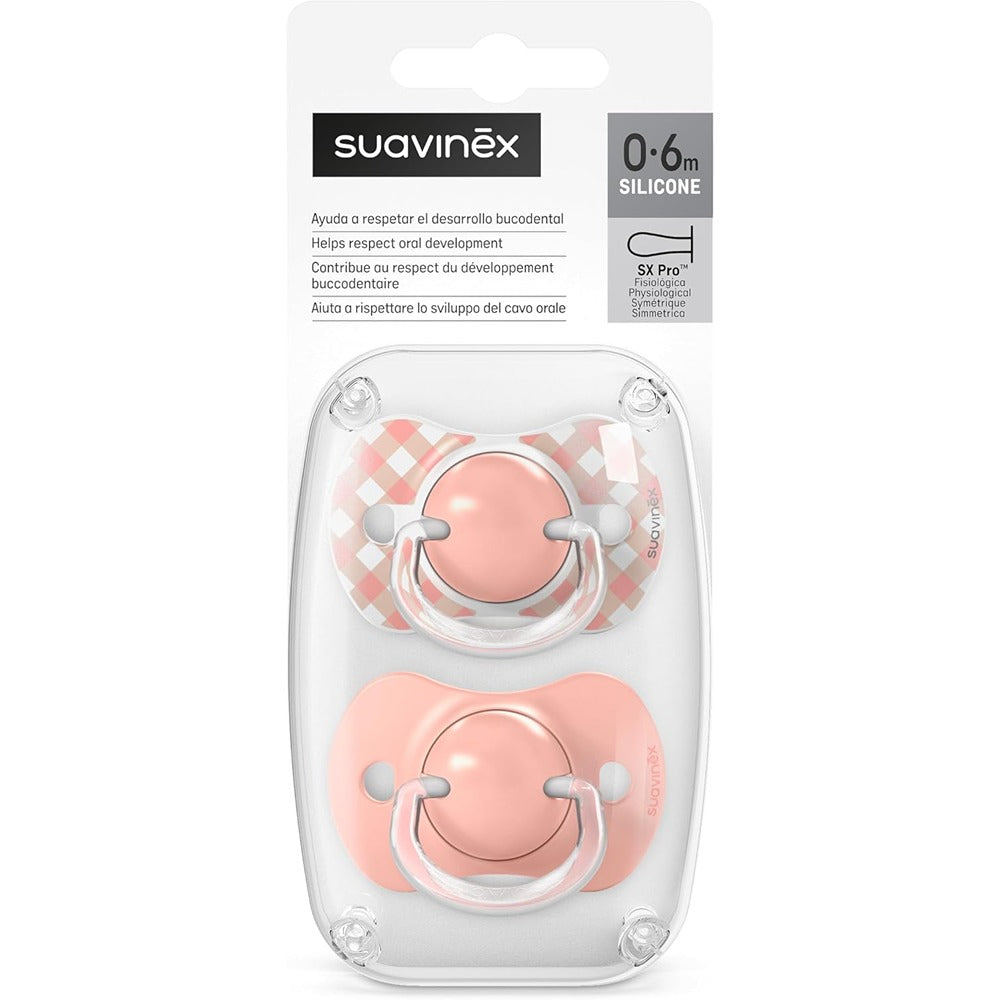 Suavinex Wild & Free Succhietti Tettarella Simmetrica In Silicone Sx Pro Rosa 0-6 Mesi