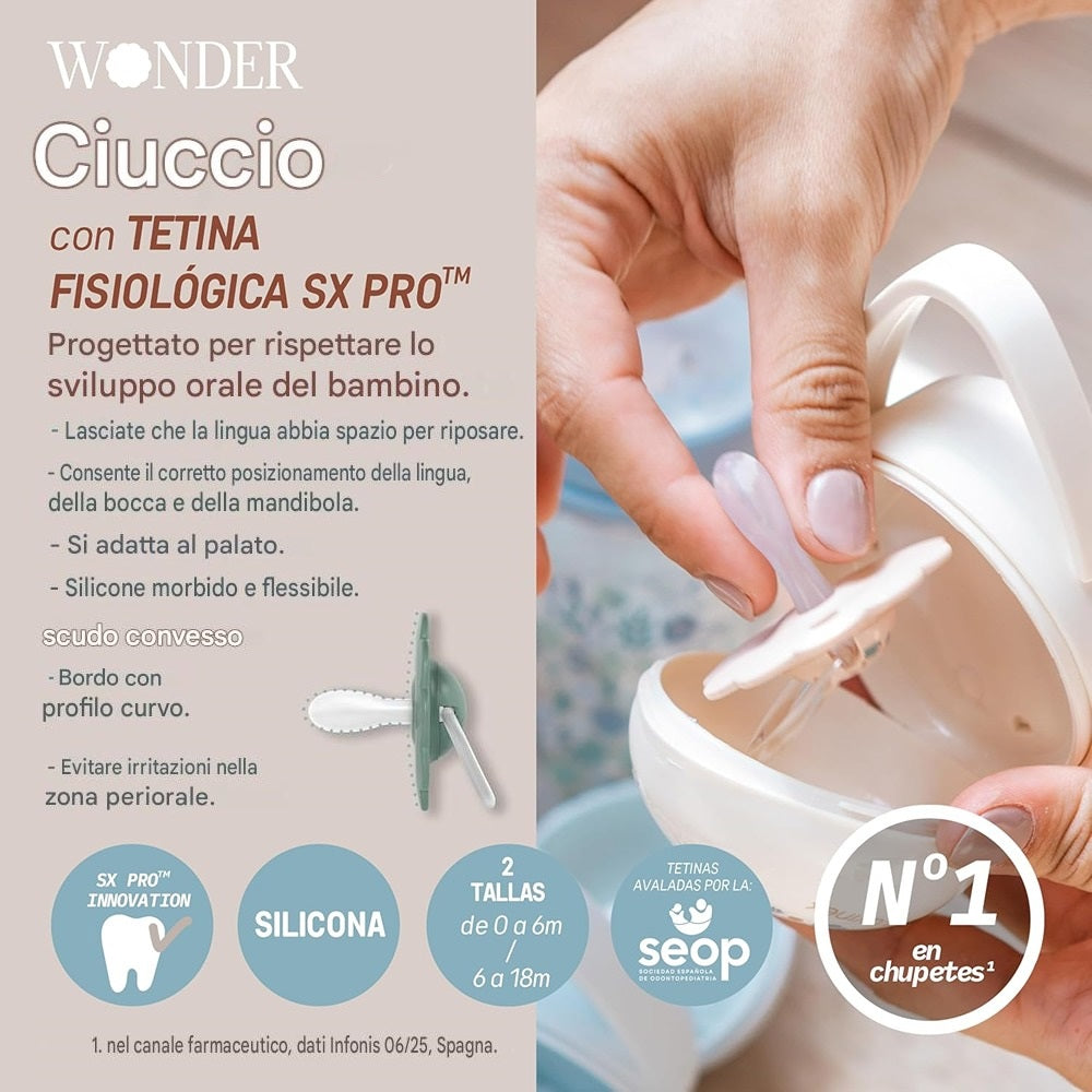 Suavinex Wonder Butterfly Succhietto Tettarella In Silicone SX Pro Azzurro 0-6 Mesi