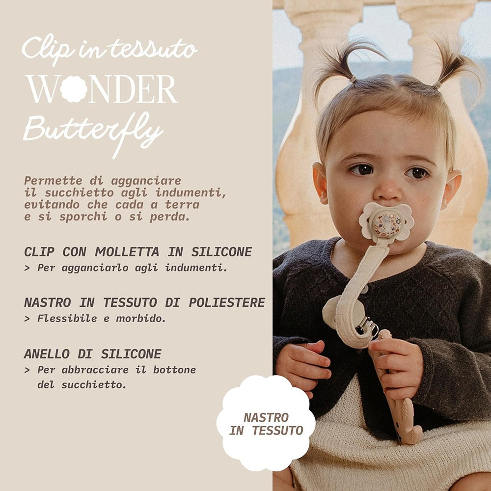 Suavinex Wonder Clip Portaciuccio In Tessuto Design Azzurro