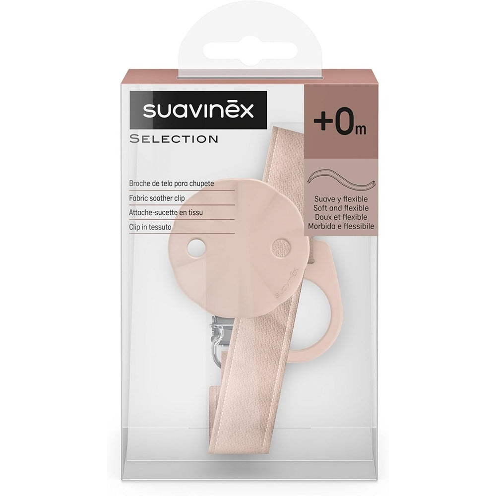 Suavinex Wonder Clip Portaciuccio In Tessuto Design Rosa
