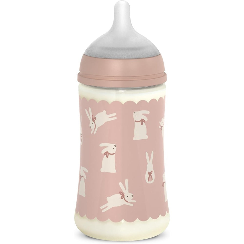Suavinex wonderland Biberon Tettarella In Silicone Sx Pro Flusso Medio Coniglio Rosa 270 ml 3+ Mesi