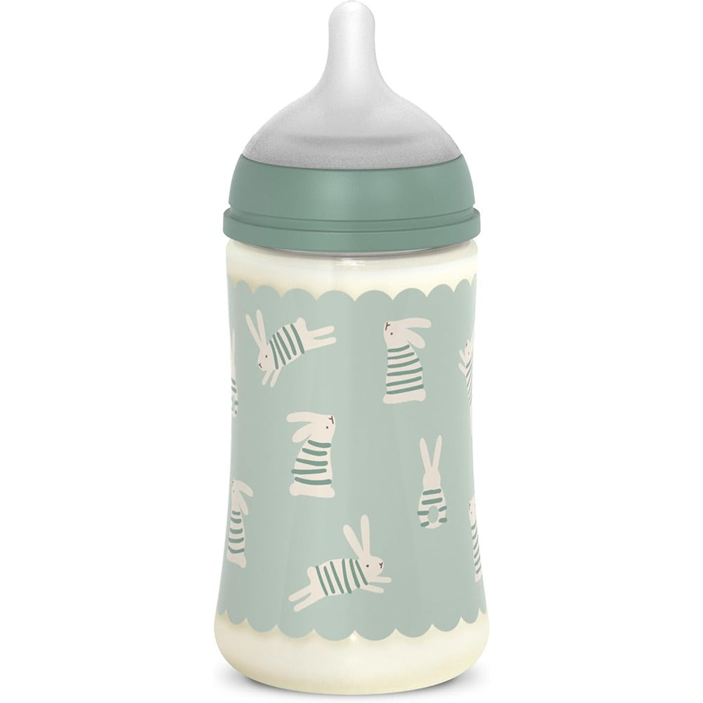 Suavinex wonderland Biberon Tettarella In Silicone Sx Pro Flusso Medio Coniglio Verde 270 ml 3+ Mesi