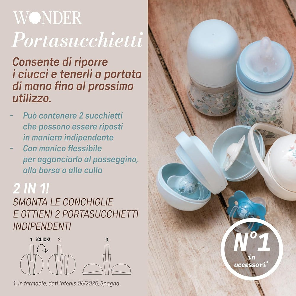 Suavinex Wonder Portasucchietto Duo Coniglio Rosa