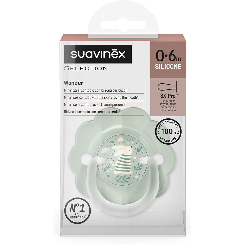 Suavinex Wonder Succhietto Tettarella In Silicone SX Pro Verde 0-6 Mesi