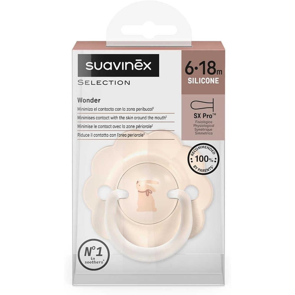 Suavinex Wonder Succhietto Tettarella In Silicone SX Pro Beige 6-18 Mesi