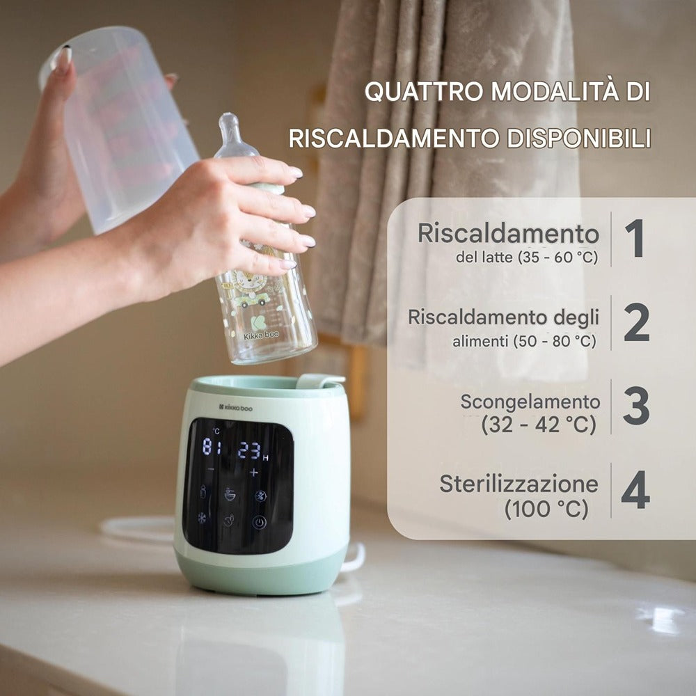 KikkaBoo Scaldabiberon E Sterilizzatore Digitale 4 In 1 Per Biberon E Pappe
