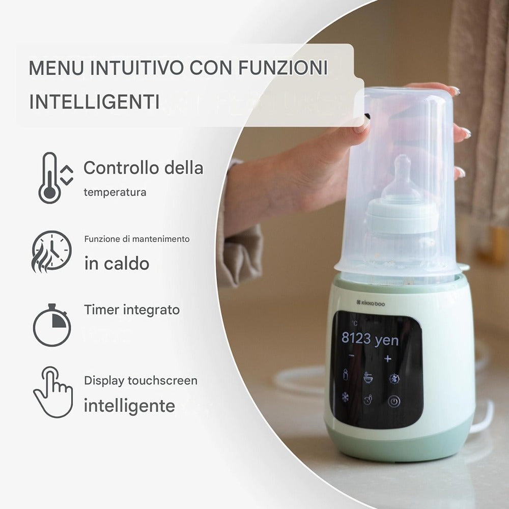 KikkaBoo Scaldabiberon E Sterilizzatore Digitale 4 In 1 Per Biberon E Pappe