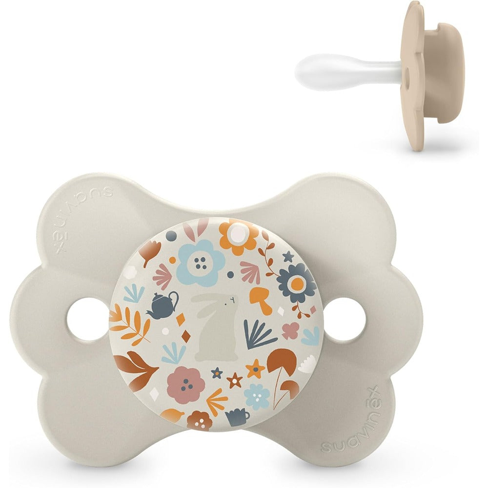 Suavinex Wonderland Butterfly Succhietto Tettarella Simmetrica In Silicone SX Pro Liberty Neutro 6-18 Mesi