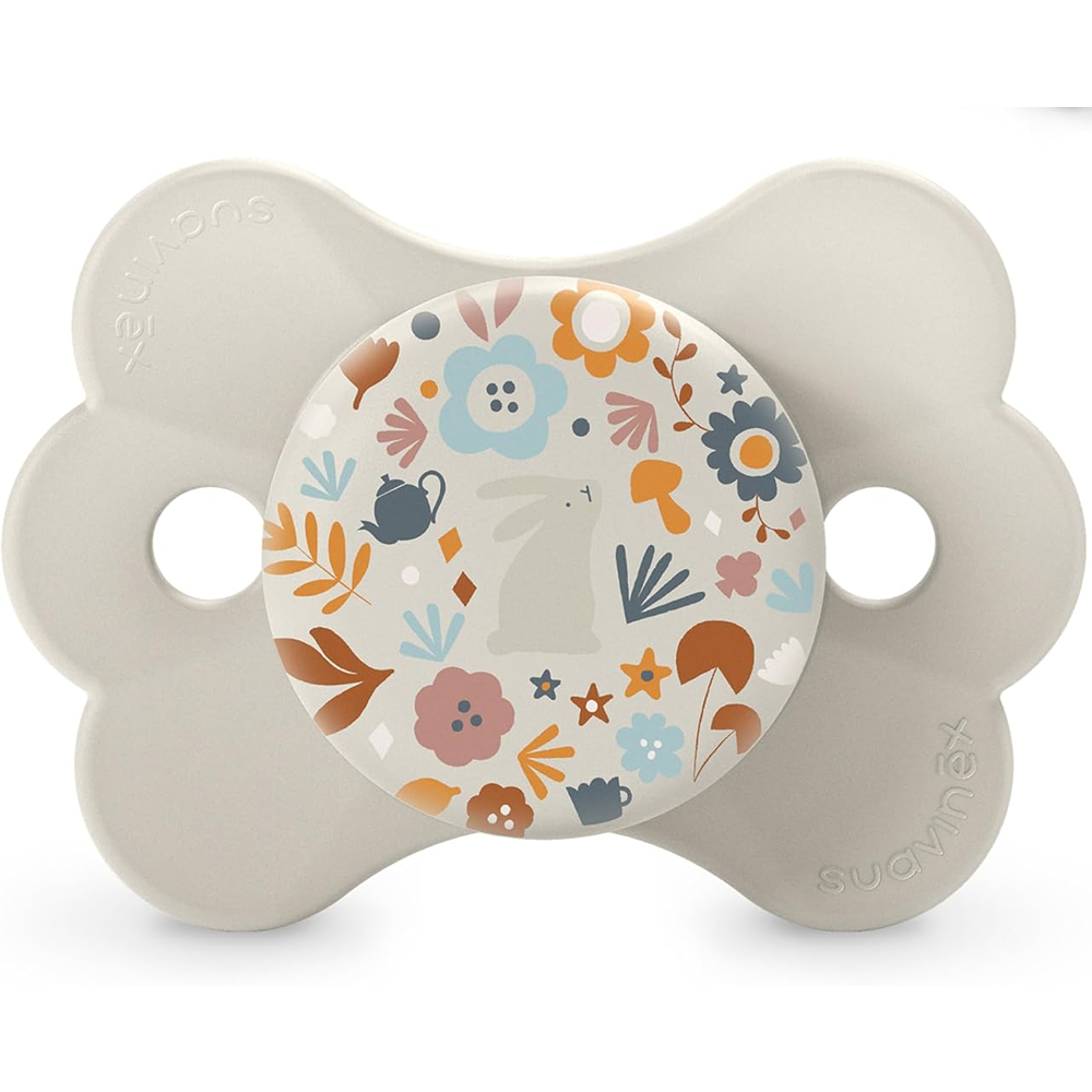 Suavinex Wonderland Butterfly Succhietto Tettarella Simmetrica In Silicone SX Pro Liberty Neutro 6-18 Mesi