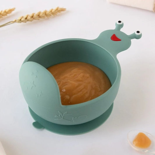 Kiokids Ciotola In Silicone Con Ventosa Lumaca Salvia