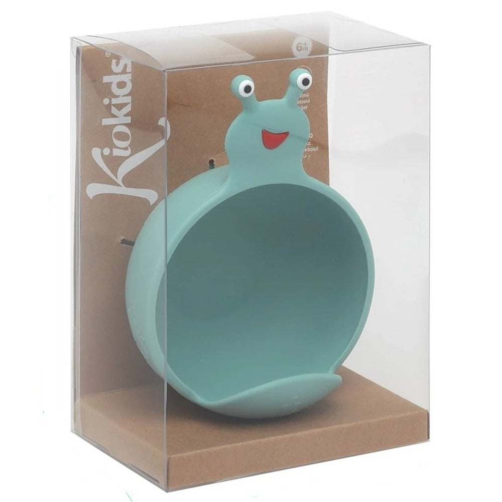 Kiokids Ciotola In Silicone Con Ventosa Lumaca Salvia
