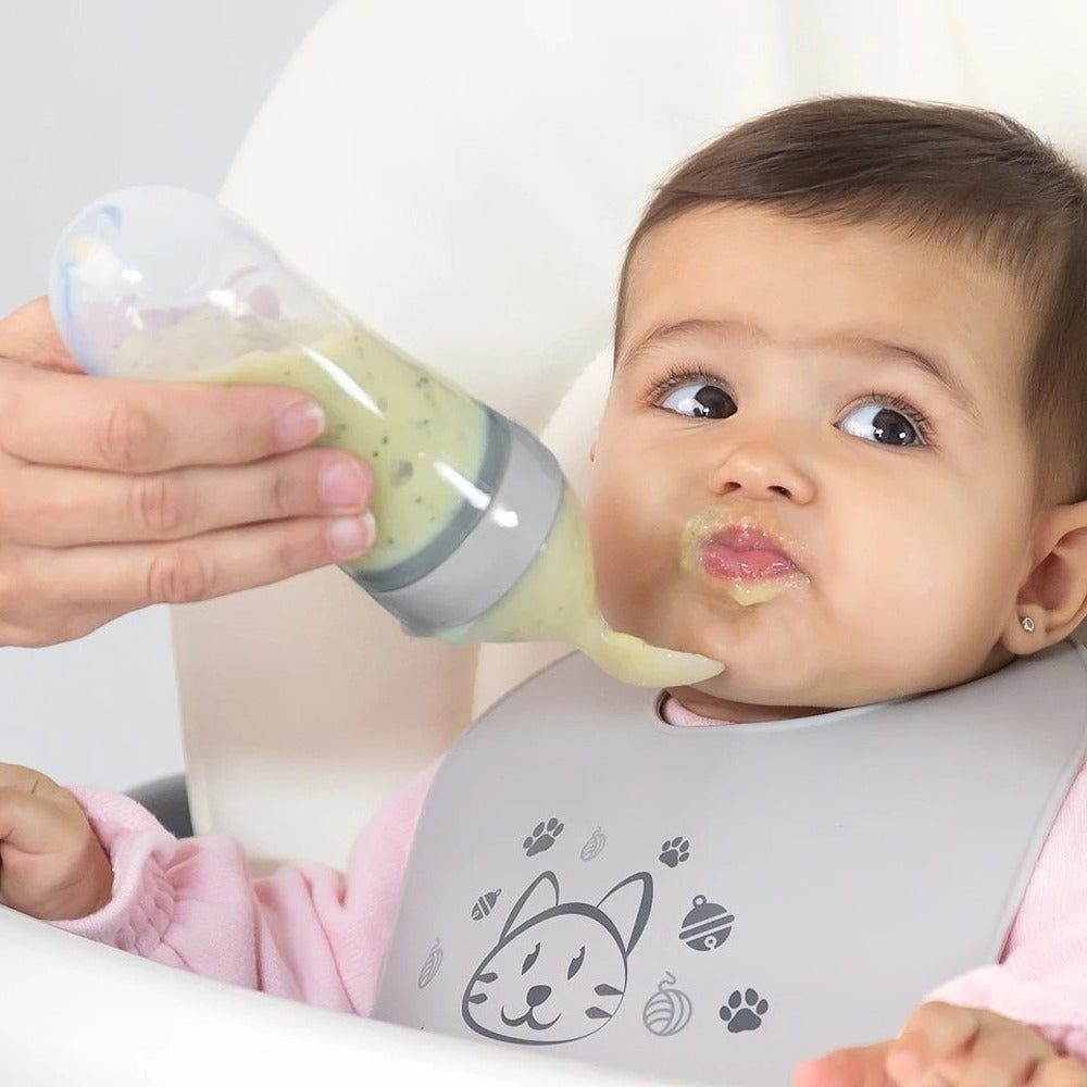 Kiokids Cucchiaio Dosatore In Silicone Grigio