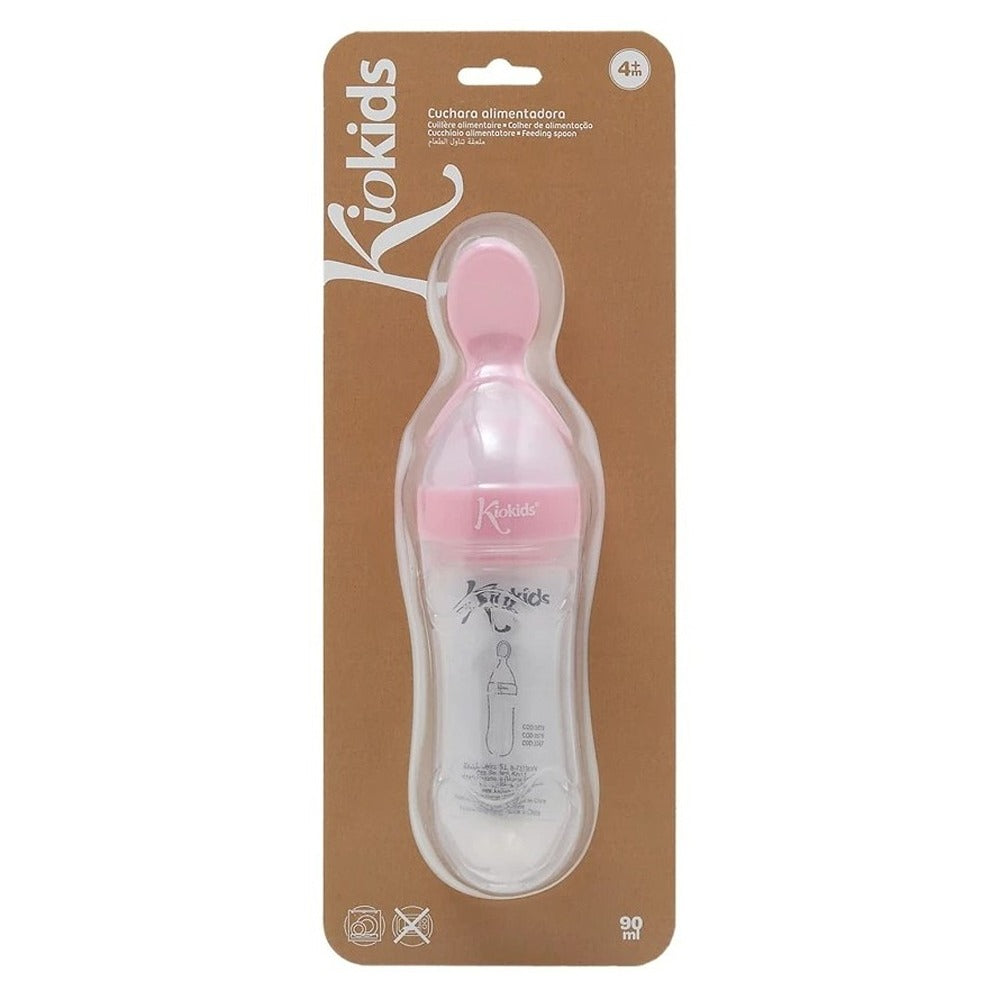 Kiokids Cucchiaio Dosatore In Silicone Rosa