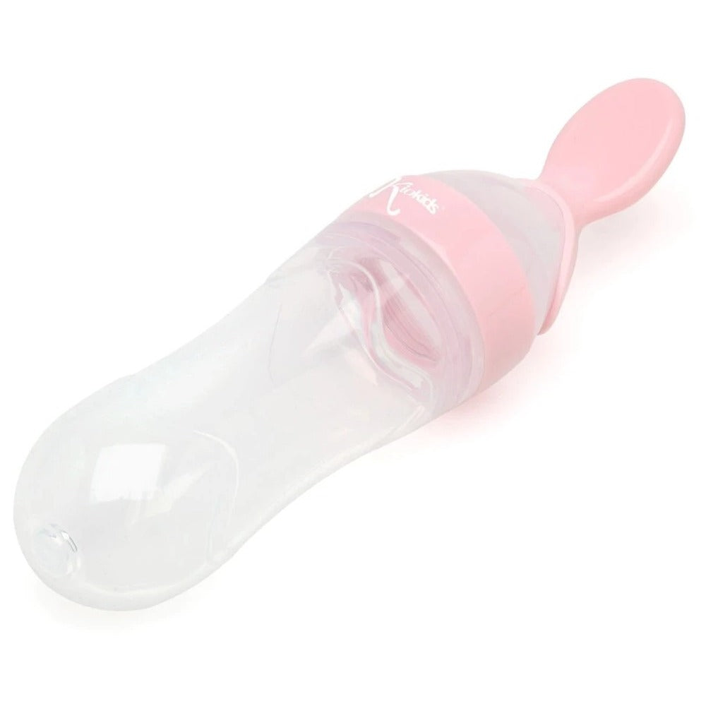 Kiokids Cucchiaio Dosatore In Silicone Rosa