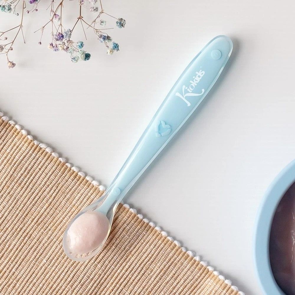 Kiokids Cucchiaino In Silicone Azzurro