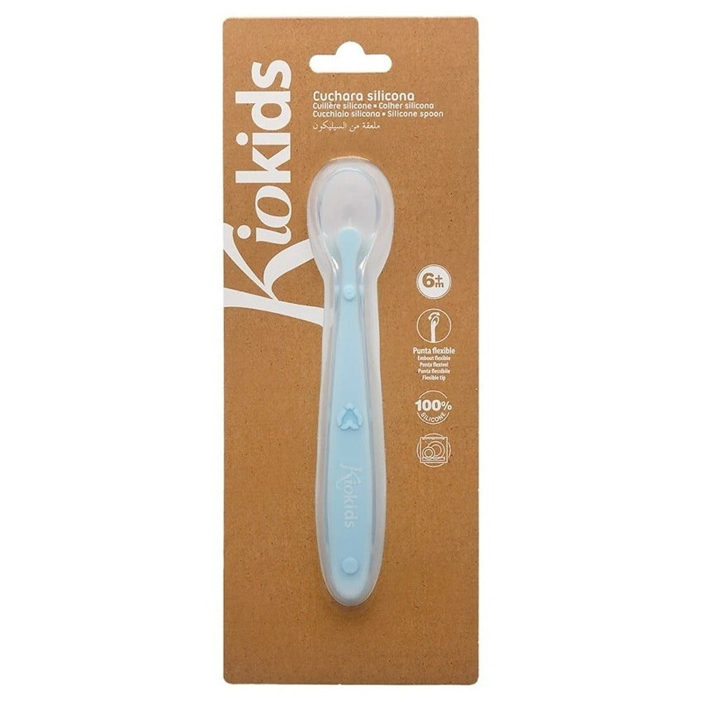 Kiokids Cucchiaino In Silicone Azzurro