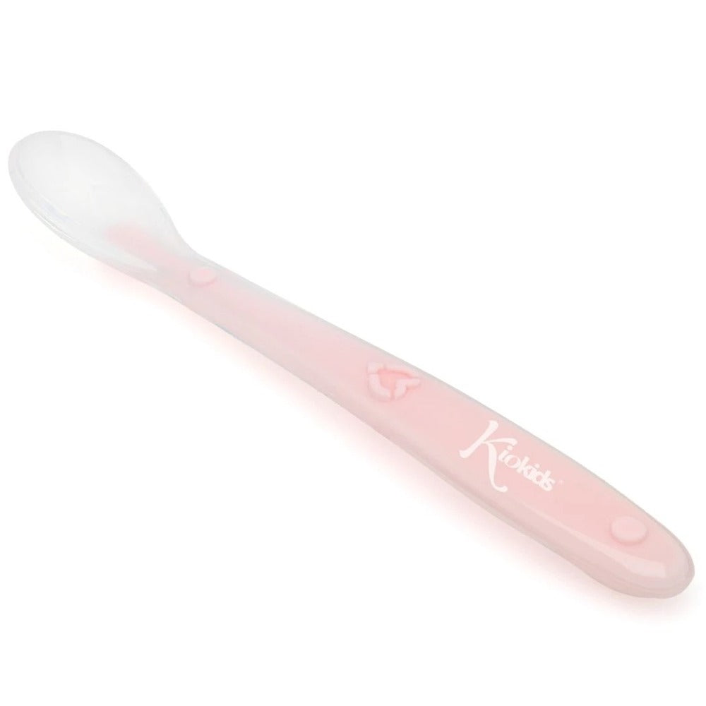 Kiokids Cucchiaino In Silicone Rosa