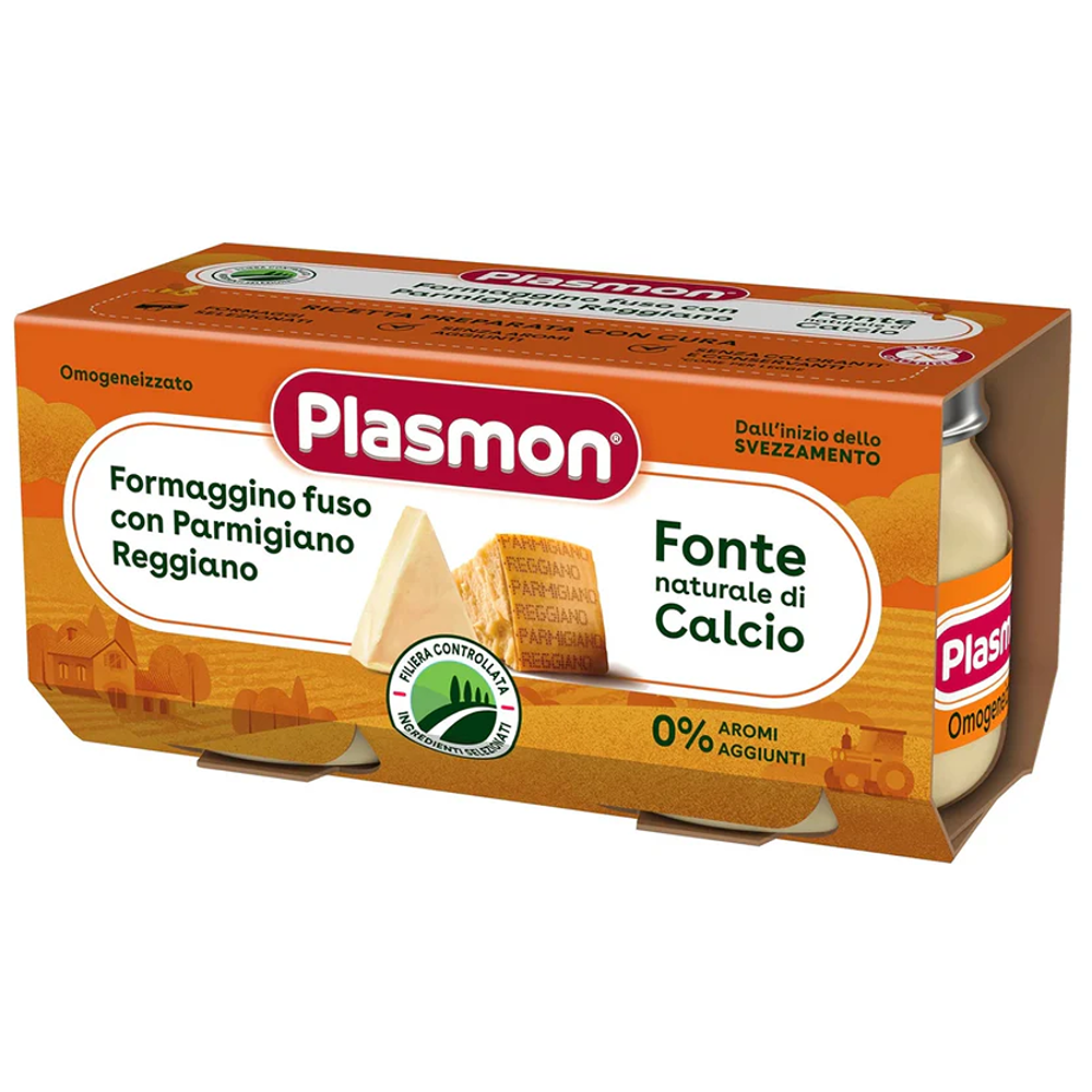 Plasmon Omogeneizzato Formaggino Fuso E Parmigiano Reggiano 2X80 gr