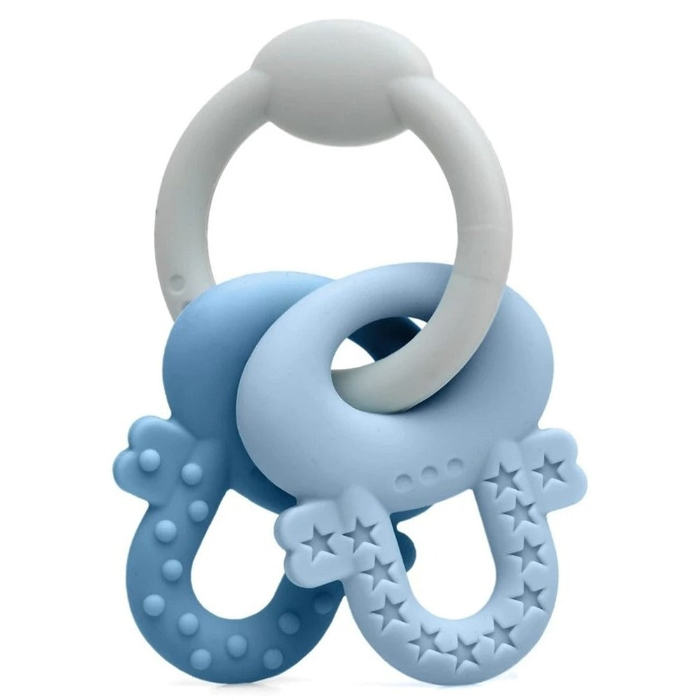 Kiokids Massaggiagengive Chiavi In Silicone Blu