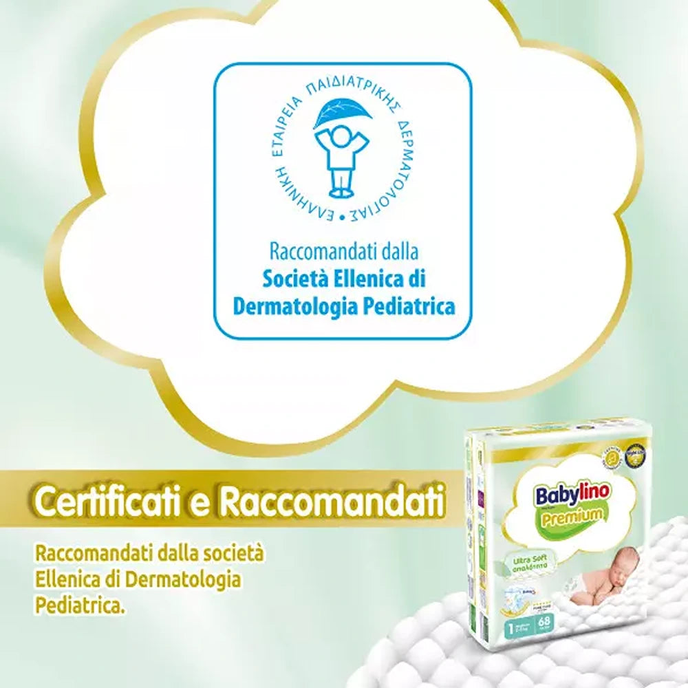 Babylino Premium Pannolini 1 Newborn 2-5 kg 68 Pezzi