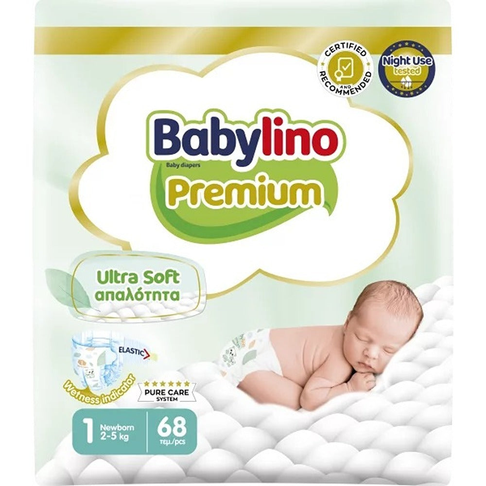 Babylino Premium Pannolini 1 Newborn 2-5 kg 68 Pezzi