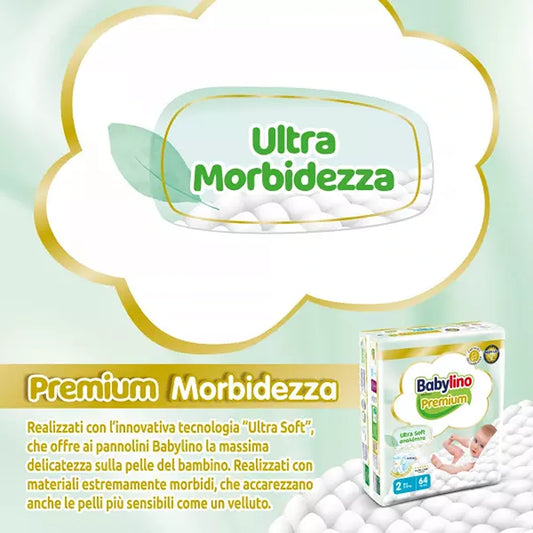 Babylino Premium Pannolini 2 Mini 3-6 kg 64 Pezzi