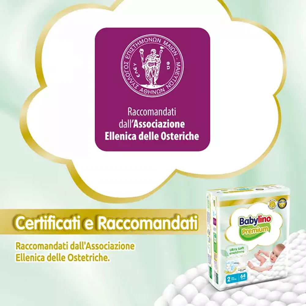 Babylino Premium Pannolini 2 Mini 3-6 kg 64 Pezzi