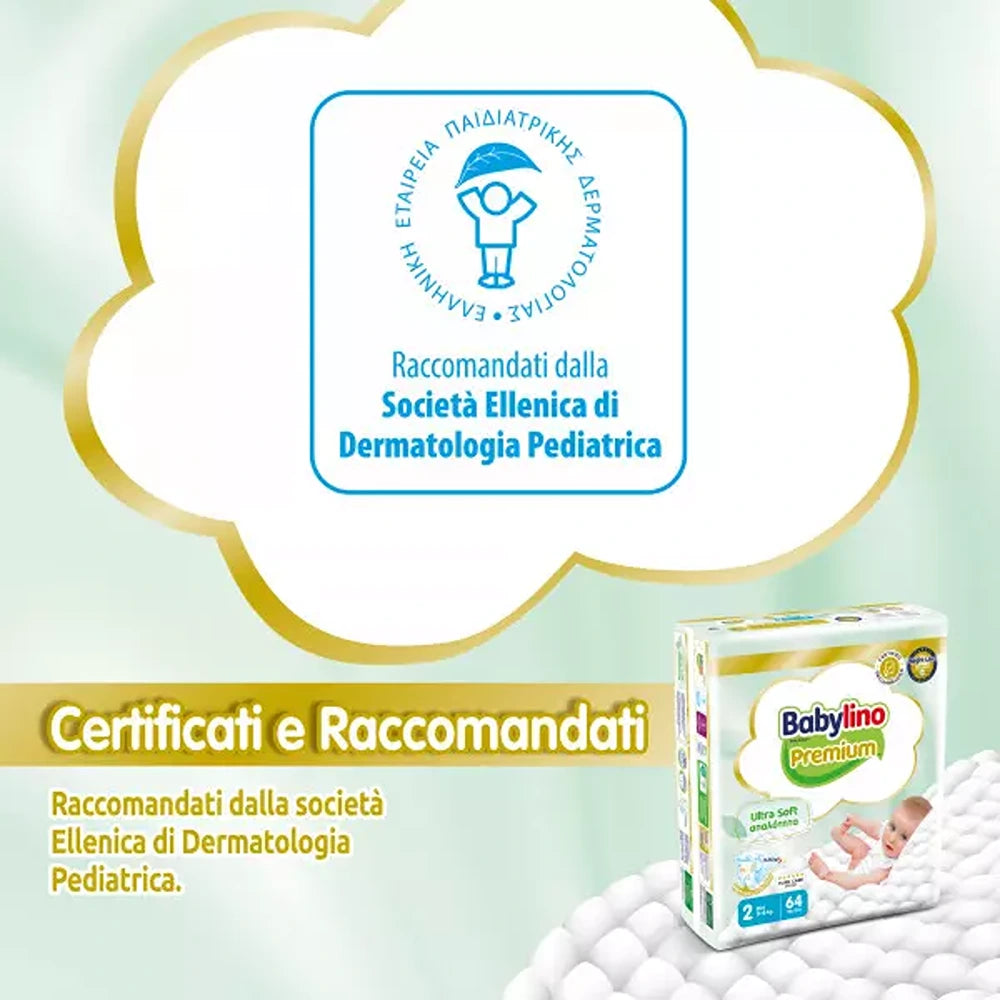 Babylino Premium Pannolini 2 Mini 3-6 kg 64 Pezzi