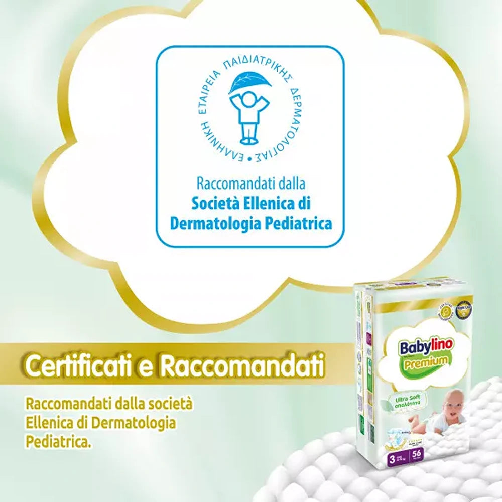 Babylino Premium Pannolini 3 Midi 4-9 kg 56 Pezzi