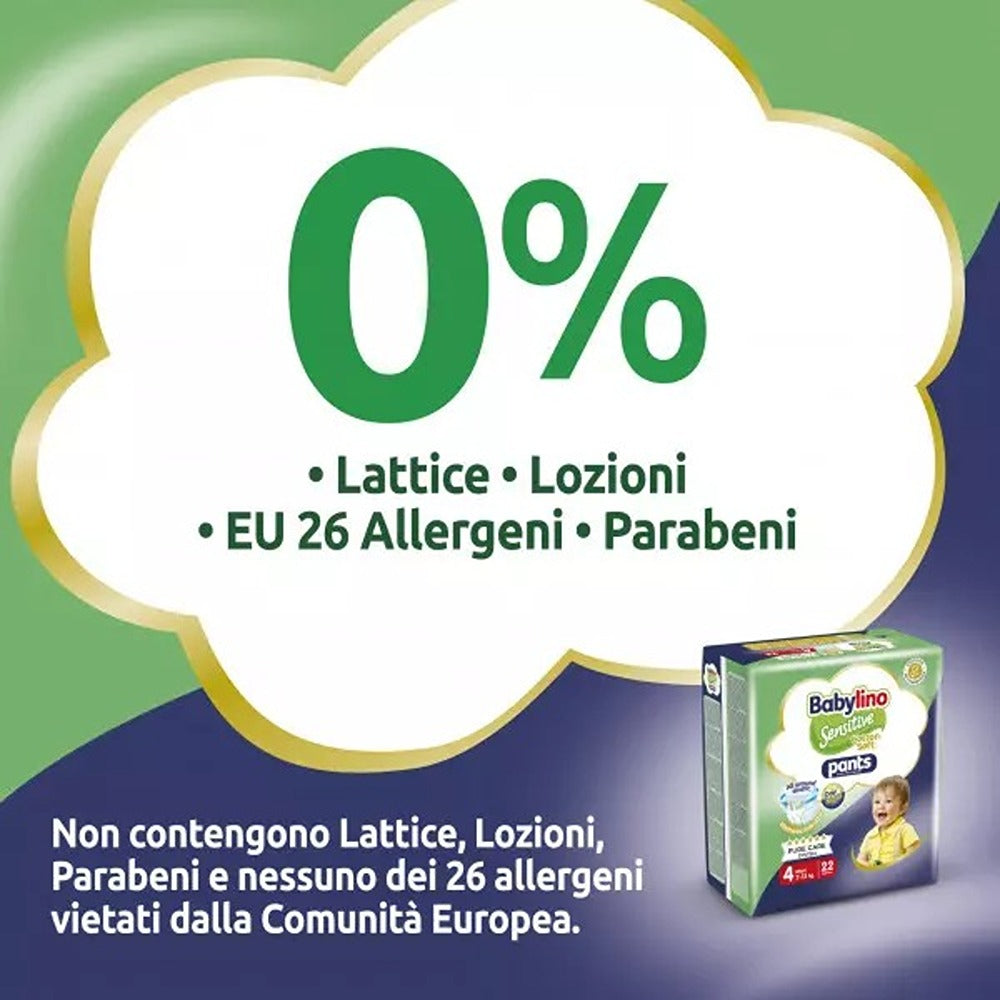 Babylino Sensitive Cotton Soft Pannolini Mutandina 4 Maxi  7-13 kg 38 Pezzi
