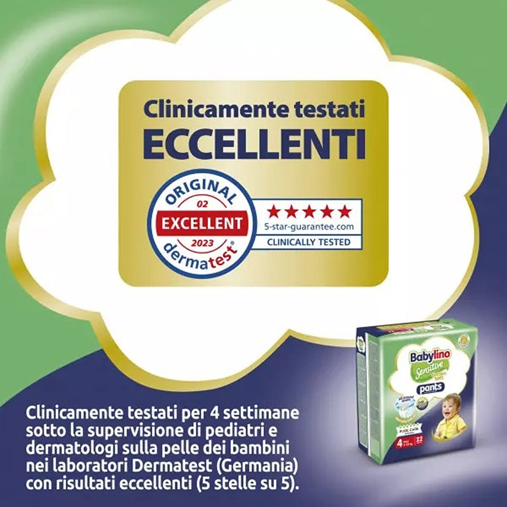 Babylino Sensitive Cotton Soft Pannolini Mutandina 4 Maxi  7-13 kg 38 Pezzi
